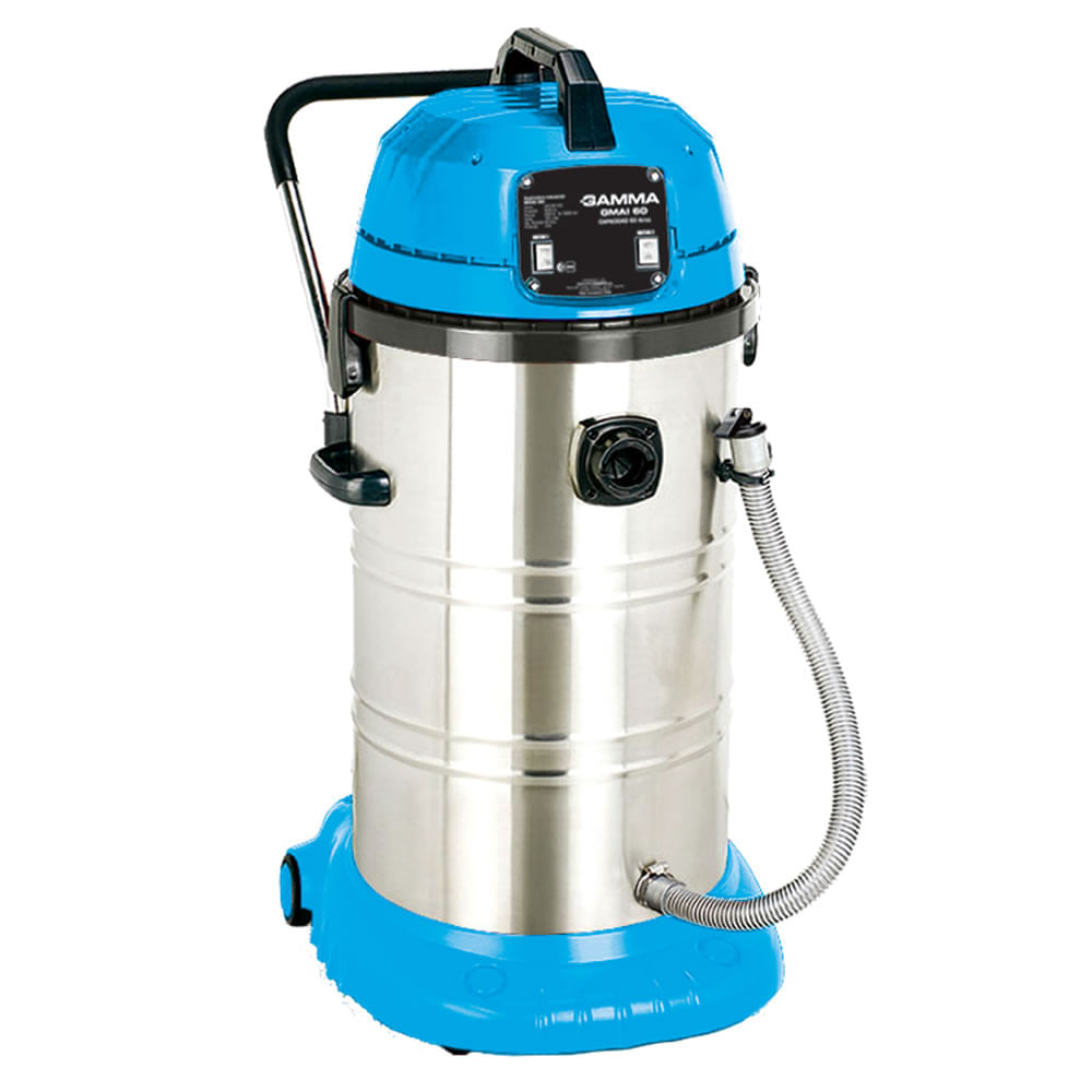 Aspiradora profesional de 70 litros y 2x1000 W para polvo y agua