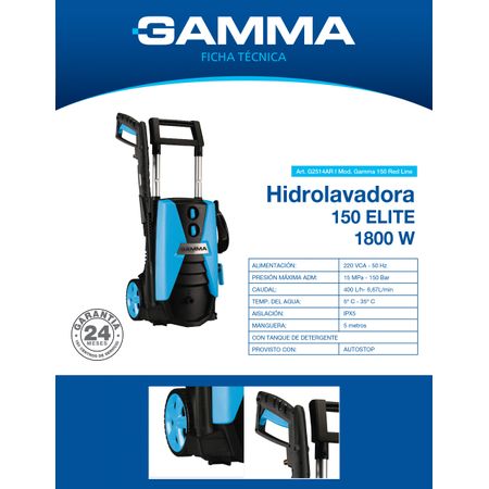 Dormitorio Destello Escribir Hidrolavadora - 150 Elite - 1800w | Gamma Market - gammaherramientasar