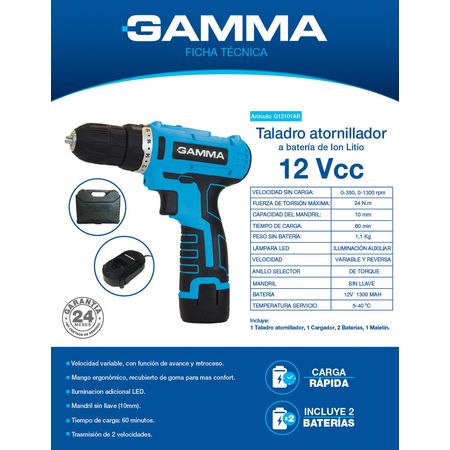 Gamma Market  Herramientas eléctricas a batería - Carga rápida.