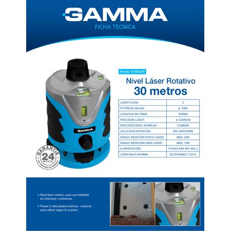 medio Desventaja regular Nivel laser rotativo 30 m | Gamma Market - gammaherramientasar